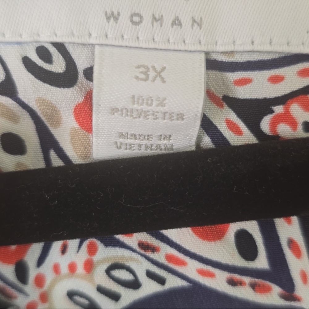 NWT Charter Club Multicolor Paisley Print Blouse Size 3X - Picture 3 of 3